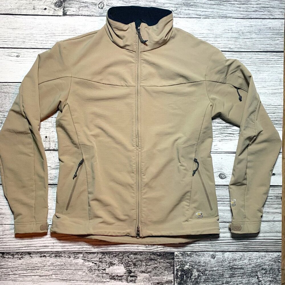 Mountain Hardwear Full Zip M Beige Tan Lightweight Jacket Active Casual Coat